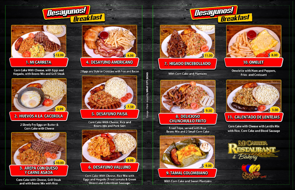 Mi Carreta Restaurant & Bakery Menu - Image 5